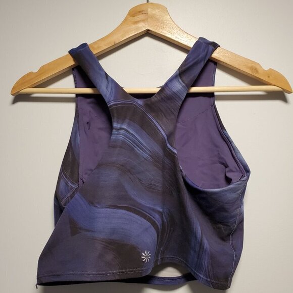 Athleta Conscious Crop Bra - S | Blue Abstract - Picture 4 of 4